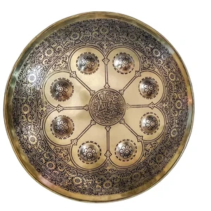 CH Medieval Handcrafted Polished Metal Home Decor 18 Inches Islamic Engraved Vintage Christmas Gift Calvin Handicraft