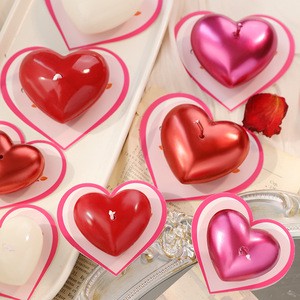 Wholesale Valentine's Day 2026 Saint Valentin Soy Wax Aroma Heart Shaped Scented Candles Mother's Day Valentines Day Gifts