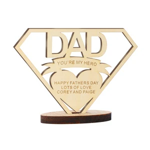 Memorial Personal Gift Handmade Diy Home Decoration Wood Crafts for Dad Mother Day Thanksgiving Day