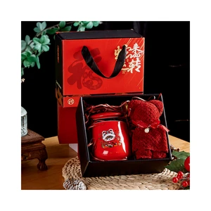 Valentine's Day Gift Set Ceramic Cup Towel and Hand Gift Set Opening Event Gift