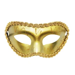 Best Selling Venetian Style Masquerade Mask Gold Lace Carnival Party Mask for Halloween Cosplay Props