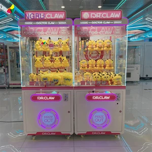 Factory Wholesale High Quality Children Plush Toys Claw Crane Machine Cool Led Light Small Mini Claw Machine