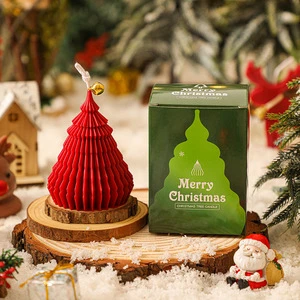 Foldable Luxurious Soy Wax Handmade Christmas Tree Scented Candles Festive Holiday Decorations and Gifts for the Festive Season