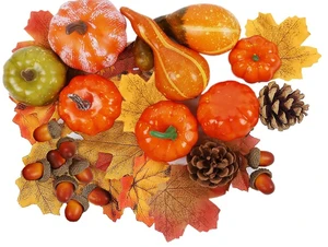 Thanksgiving Autumn Home Decoration Set Harvest Theme Dining Table Fireplace Foam Vegetables Factory Price Hot Selling