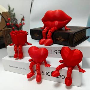 Valentine's Day Gifts Rose Heart Lover Modern Art Toy Doll Ornaments Crafts for Valentine's Day Creative Gift
