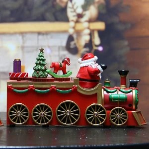 New Product Christmas Decoration Supplies Train with Music Led Light for Holiday Gifts Home Decor or Christmas Ornament