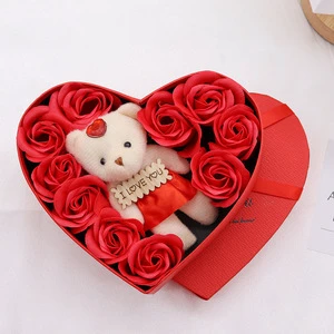 Wholesale Heart-Shaped Soap Flower Gift Box for Valentine's Day Mother's Day & Birthday