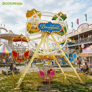 European-style Mini Ferris Wheel Steel Indoor/Outdoor Shopping Mall Carnival Ride Fun Fair LED Display Screen 10 Persons