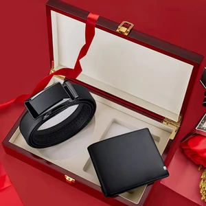 2025 Men's Fashion Valentine's Day & Father's Day Gift Set Gift Set Business Gift Setting Custom Wallet & Belt Gift Sets for Men