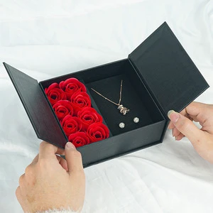 Stylish Mother's Day Gift Box - Jewelry Gift Box & Flower Gift Box Set, Great for Any Occasion
