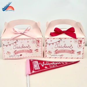 Luxury Valentine Day Paper Gift Box with Bow Tie and Personalized Artwork
