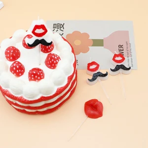 High Quality Birthday Candles for Cakes Wholesale Beard Shaped Candles for Kids Adults Party Supplies