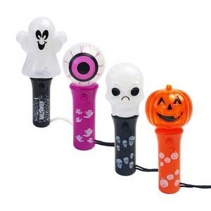 LED Halloween Decorations Hand-hold Wand Ghost Pumpkin Halloween Wand Toys Halloween Mini Luminous Toys Cheap LED Lantern Toys