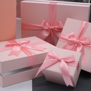 Princess Pink White Gift Box Girlfriend Valentine's Day Confession Gift Box Large Size Can Hold Photo Frame Gift Box