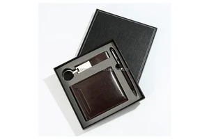 Wholesale Luxury Customized Printed Father's Day Gift Set Business Pen Keychain & Purse Luxury Business Gift for Him & Dad Boss