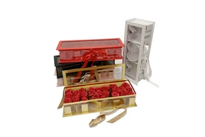 Wholesale Luxury Clear Rose Packaging Mother's Day Gift Box 2024 Mom Flower Gift Box for Mother's Day Box