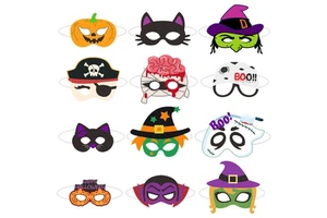 Wholesale Halloween Pumpkin Ghost Mask Children's Party Cosplay Dress up Props Halloween Decoration Supplies Felt Eye Mask