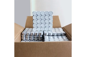 White Unscented Tea Light Prayer Candles 10g Paraffin Wax 50pcs 4-Hour Burning For Weddings And Christmas Shrink Packing
