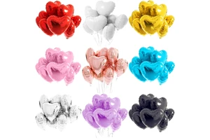 Big Large 18inch Professional Baby Adult Children Happy Birthday Valentines Day Wedding Party Decor Golden Foil Heart Balloon