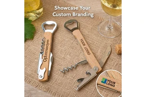 Custom Personalized Wooden Wine Opener Corkscrew Groomsman Gift Multifunction Bottle Opener Father's Day Gifts Wedding Gift