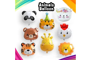 Cartoon Animal Glossy Foil Balloons Single Party Scene Decoration Setup for Teens & Adults Birthday and Easter