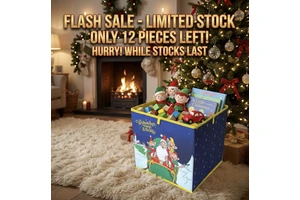German Theme Weihnachtsmann Toy Box Foldable Fabric Cube Reinforced Stitching Heavy Duty Kids Storage Organizer Manufacturer