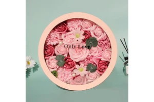 Valentine's Day Soap Flower Gift for Girlfriend Mother & Women's Day-Creative Birthday Surprise 24cm Diameter