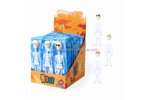 2023 New Product Halloween Pranks Candy Fun Skull Shape Candy Toys Lollipop for Kids