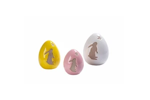 Wholesale Crafts Bunny Decorated Easter Ceramic Eggs For Home Decor Easter Party