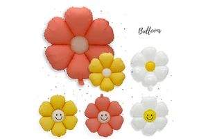 New Style Wholesale Big Size Colorful Flower Supplies Daisy Shape Birthday Party Foil Balloon for Adult Party Decoration