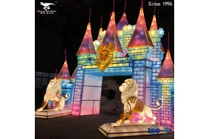 Cartoon Castle Entrance Silk Lantern Chinese Lantern Expert