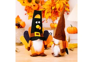 New Thanksgiving Home Decorations Thanksgiving Turkey Doll Ornaments Harvest Season Dwarf