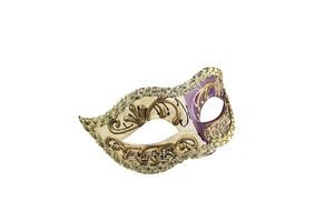 Halloween Masque Ball High-grade Pure Hand-painted Venetian Royal Mask Half Face Carnival Stage Performance Mask
