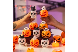 Halloween Pop Out Pumpkin Skull Squeeze Toys Mini Ghost Cat Mummy Stress Relief Fidget Toy Party Gift Wholesale