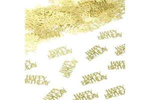 Gold Happy Birthday Confetti Birthday Party Decorations Baby/Adult Birthday Table Scatter Party Supplies 100PC