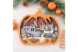 Cross-border Thanksgiving Pumpkin Decorations Harvest Festival logo Desktop Ornaments Indoor Carving Decoration