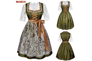 2026 Oktoberfest Costume for Women German Bavarian Traditional Dirndl Dress Girls Beer Festival Costume Halloween Party Outfits
