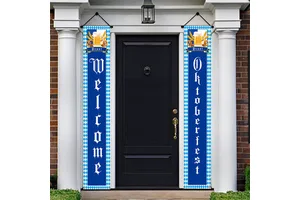 Beer Festival Couplet German Munich Oktoberfest Theme Rectangle Cloth Hanging Sublimation Printed Custom Flags Banners Party