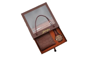 Father's Day Gifts 2025 Custom Logo Gift Set Men's Quartz Watch Pen 3pcs Business Luxury Gift Box Set for Father