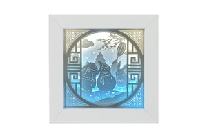 Gift for New Year 2026 Christmas Gift Set 2026 Wholesale Paper Cut Light Box Modern Wall Lamp Hanging Lights Home Decor
