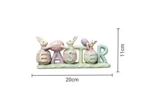 2026 New Sculpture Crafts Easter Dress up Rabbit Alphabet Easter Egg Festival Decoration Manufacturer Customized Wholesale