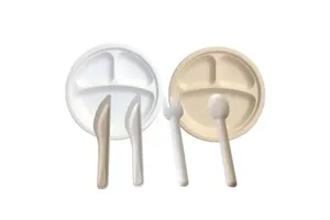 Custom Thanksgiving Elegant Thailand Ningbo Disposables Paper Knife Fork Dinner Plates Sets Dinnerware Tableware