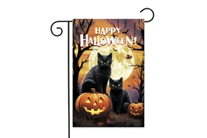 Decorative Outdoor Garden Flags Factory Prices Custom Optional Seasonal Lawn Flags For Halloween Holiday