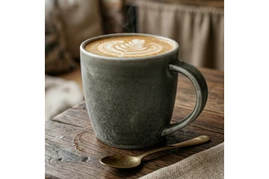 Factory Wholesale Matte Ceramic Coffee Mug Vintage Stoneware Tea Cup Retro Large Capacity Porcelain Mug For Restaurant Cafe