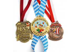 Custom Personalized Carnaval Medals Germany Carnival Motif Festival Award Carnival Metal Medals with Ribbon