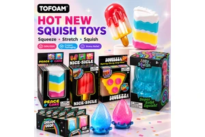 TOFOAM Giant Squishy NEW ADULT CRAFT Style Glitter Slow Rising Stress Relief Jellyfish Toy Squishy Toys