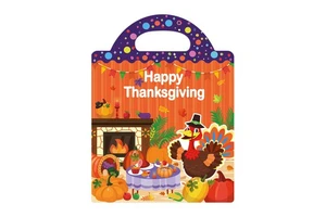 Wholesale Custom Fashion Happy Thanksgiving Day Quiet Jelly Sticker Book for Kids