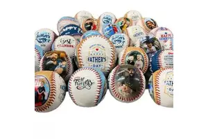 Custom Digital Photo Printed Rubber Baseball, Personalized DIY Custom Logo Image Baseball, Unique Souvenir Father's Day Gift