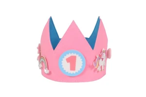 Boy and Girl Birthday Hat Simple Felt Crown Photo Props for Children's Parties Decorations for Birthday Celebrations