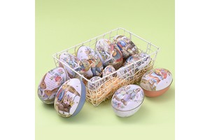 Wholesale Easter Egg Fabric DIY Decoration Family Egg Ornaments Easter Colorful Rabbit Iron Eggs Child Toys